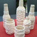 Hacer latas y botellas con hilo blanco