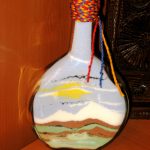 Paisaje de sal en una botella