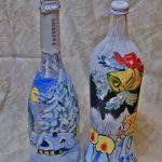  Dibujos de año nuevo en botellas