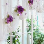 Flores en las cortinas