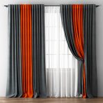 Cortinas de dos colores en la ventana
