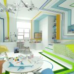 Habitación infantil con interior luminoso.