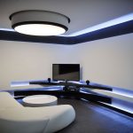 Sala de estar retroiluminada