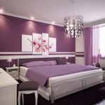 Interior de dormitorio morado