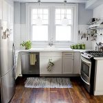 Piso de madera en la cocina