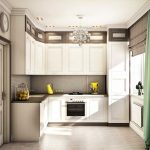 Muebles blancos en la cocina.