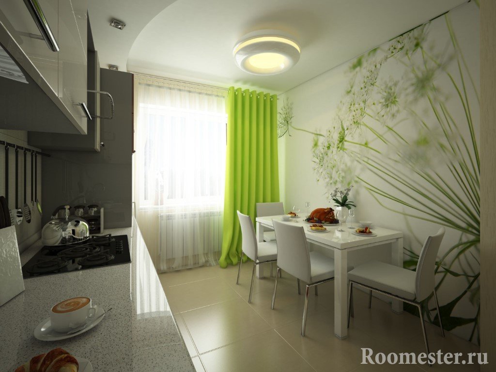 Mælkebøtter på køkkenvæggen