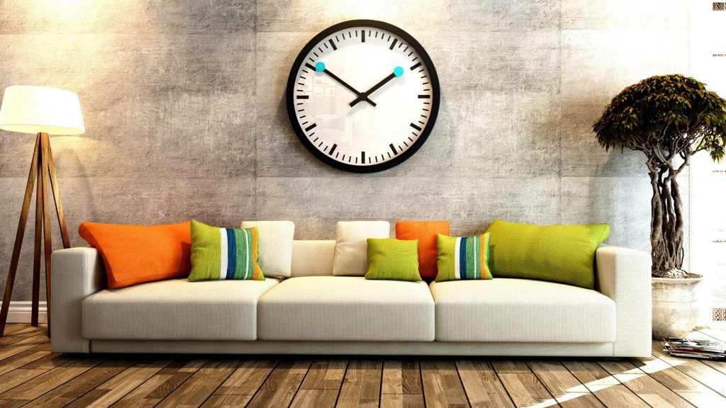 Grey na wallpaper sa interior