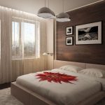 Lámparas colgantes sobre la cama