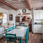Muebles blancos en la cocina.