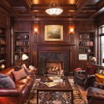 Estantes con libros en las paredes