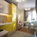 Muebles amarillos en la cocina