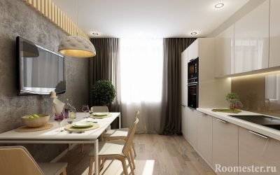 Diseño de cocina 13 sq. m - ejemplos del interior en la foto