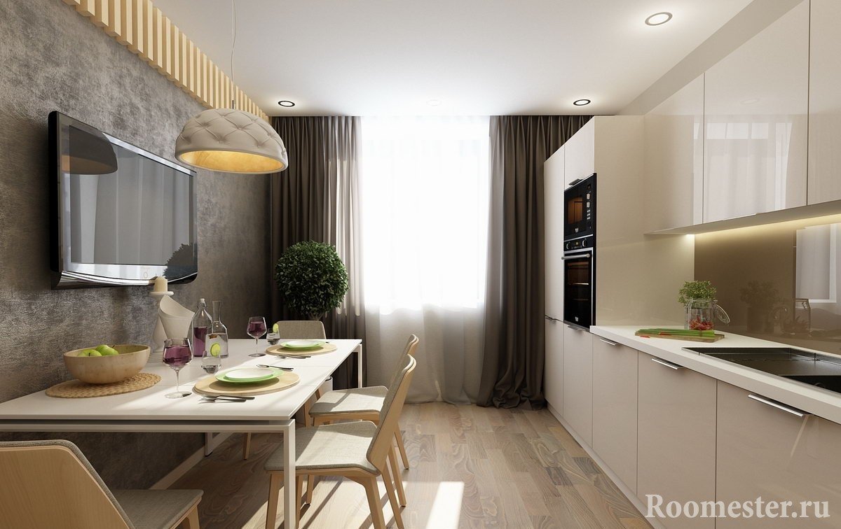 TV preko stola u kuhinji