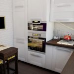 Muebles de cocina blanco y marrón