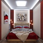 Luces colgantes junto a la cama
