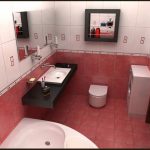 Diseño de baño en dos tonos.