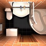 Piso de baño negro