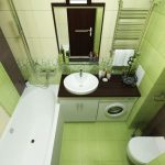 Interior de baño verde claro
