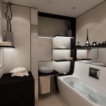 Paisaje en la pared del baño