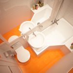 Piso de baño naranja