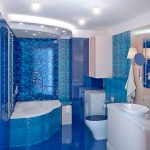 Diseño de baño azul