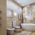 Azulejo de piedra en el baño.