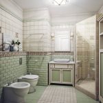 Ducha con puerta de vidrio