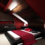 Dormitorio con un interior elegante.
