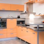 Muebles de durazno en la cocina