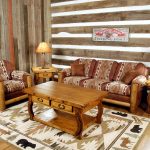Muebles de madera en la sala de estar