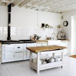 Muebles de madera en la cocina