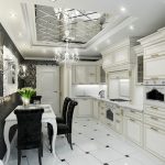 Cocina con un interior elegante.