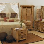 Muebles de bambú en el dormitorio