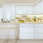 Cocina blanca como la nieve