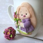Hermosa decoración en la taza