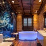Baño retroiluminado