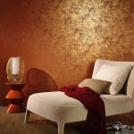 Pared con yeso bronce