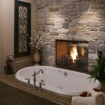 Chimenea en el baño