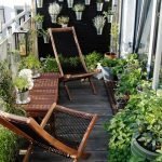 Jardín en el balcón abierto