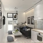 Cocina con un interior moderno.