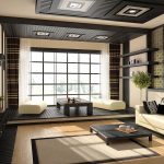 Salón luminoso de estilo japonés