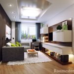 Sala de estar con un interior moderno