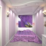 Luces empotradas en el techo del dormitorio.