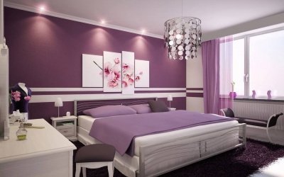 Diseño de una habitación en colores lilas: una selección de interiores exitosos