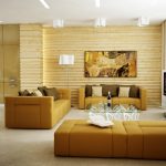 Sala de estar con un hermoso interior del forro.