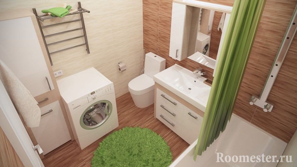 Magagandang disenyo ng banyo 5 sq m