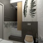 Interior de baño estampado