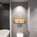 Estante de baño iluminado
