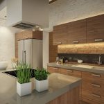 Cocina de pared de ladrillo
